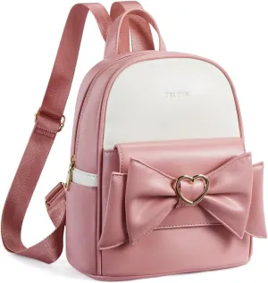 Telena Small Backpack Purse for Women Girls Cute Mini Leather Backpack Travel Shoulder Bags