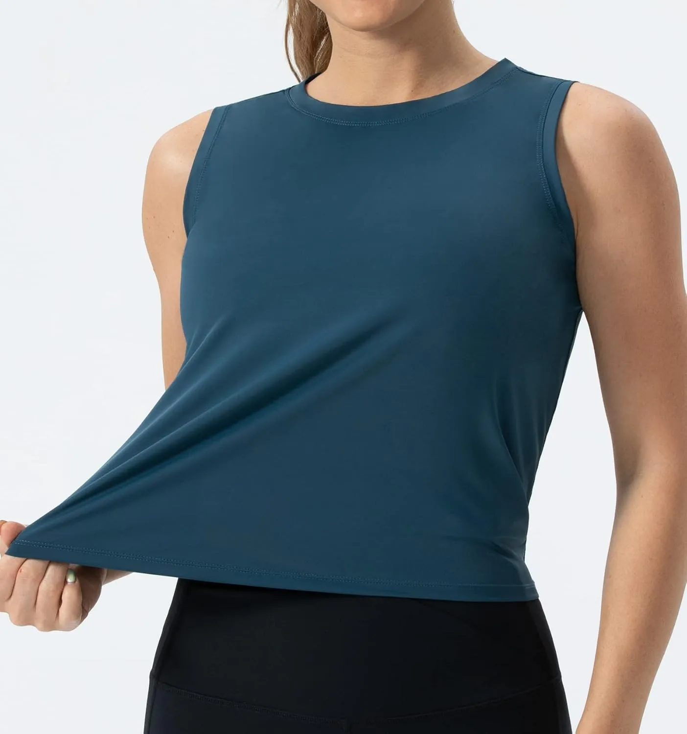 THE GYM PEOPLE Women's Workout Tops in Ice Silk Quick Dry Sleeveless