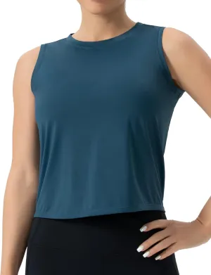 THE GYM PEOPLE Women's Workout Tops in Ice Silk Quick Dry Sleeveless