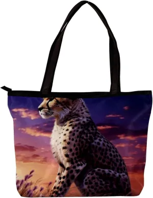 The Tote Bag For Women,Purses For Women,Handbags For Women,African Savannah Animal Leopard Handbags