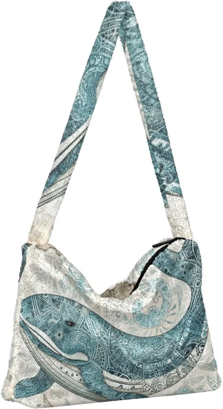 Tig Zebra Animal Print Women Shoulder Bag, Tote Shoulder Bag with Zipper, Tote Shoulder Bag with Zipper for Women