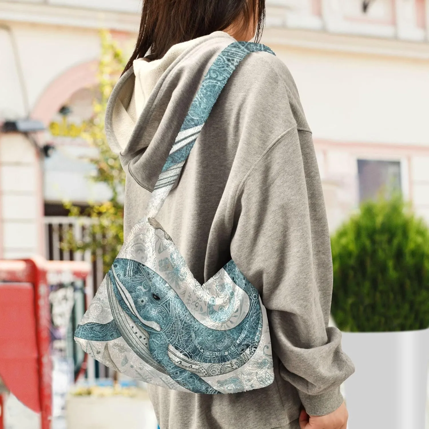 Tig Zebra Animal Print Women Shoulder Bag, Tote Shoulder Bag with Zipper, Tote Shoulder Bag with Zipper for Women