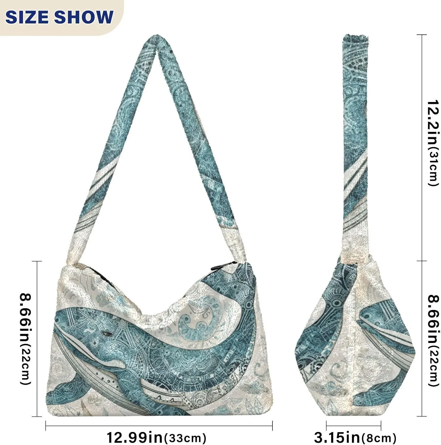 Tig Zebra Animal Print Women Shoulder Bag, Tote Shoulder Bag with Zipper, Tote Shoulder Bag with Zipper for Women
