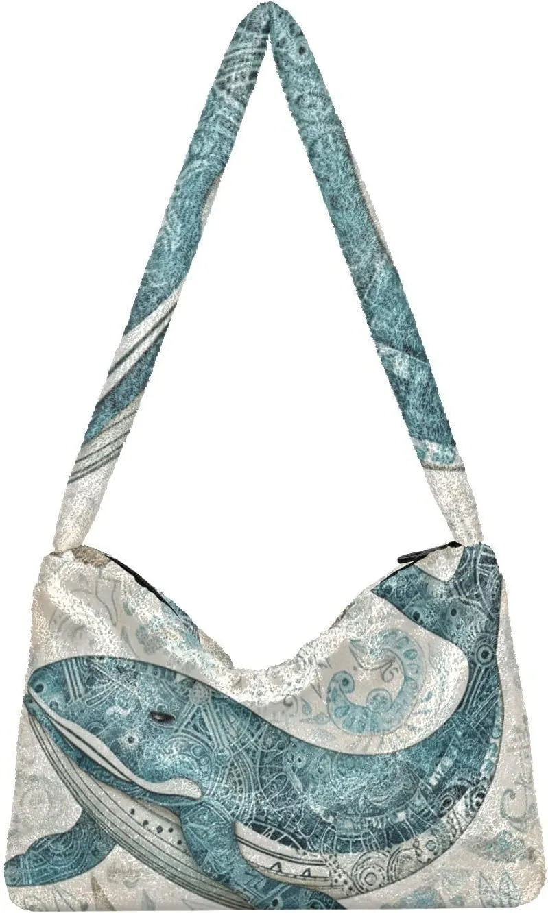Tig Zebra Animal Print Women Shoulder Bag, Tote Shoulder Bag with Zipper, Tote Shoulder Bag with Zipper for Women