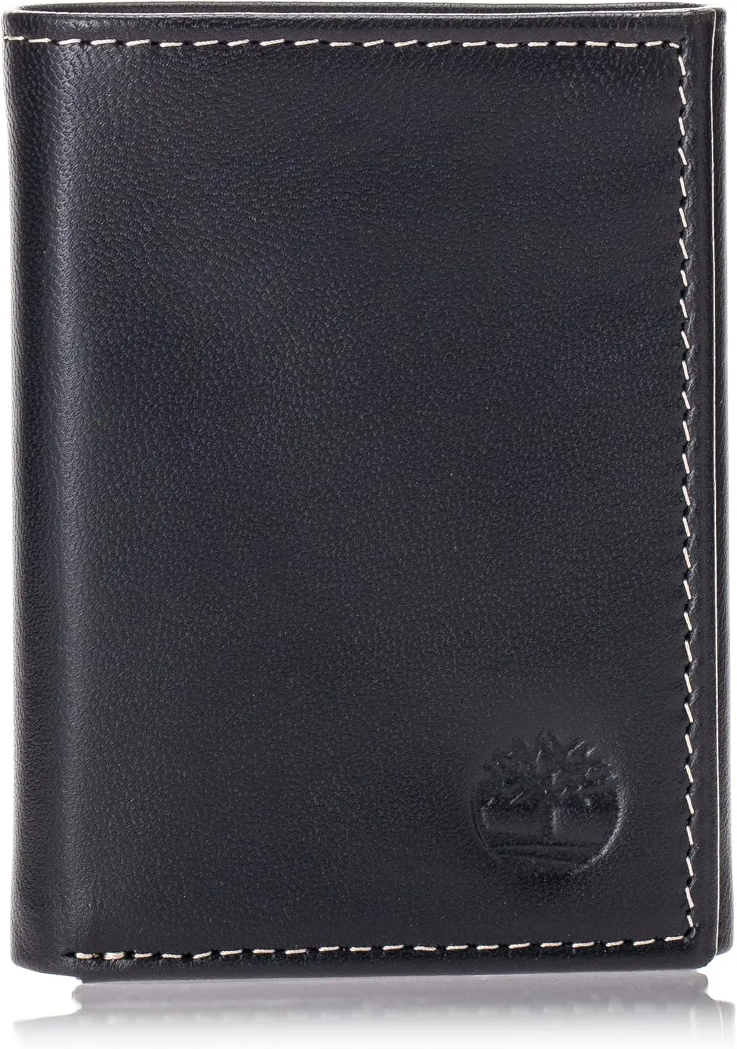 Timberland Men's Leather Trifold Wallet With Id Window, Black (Cloudy), One Size