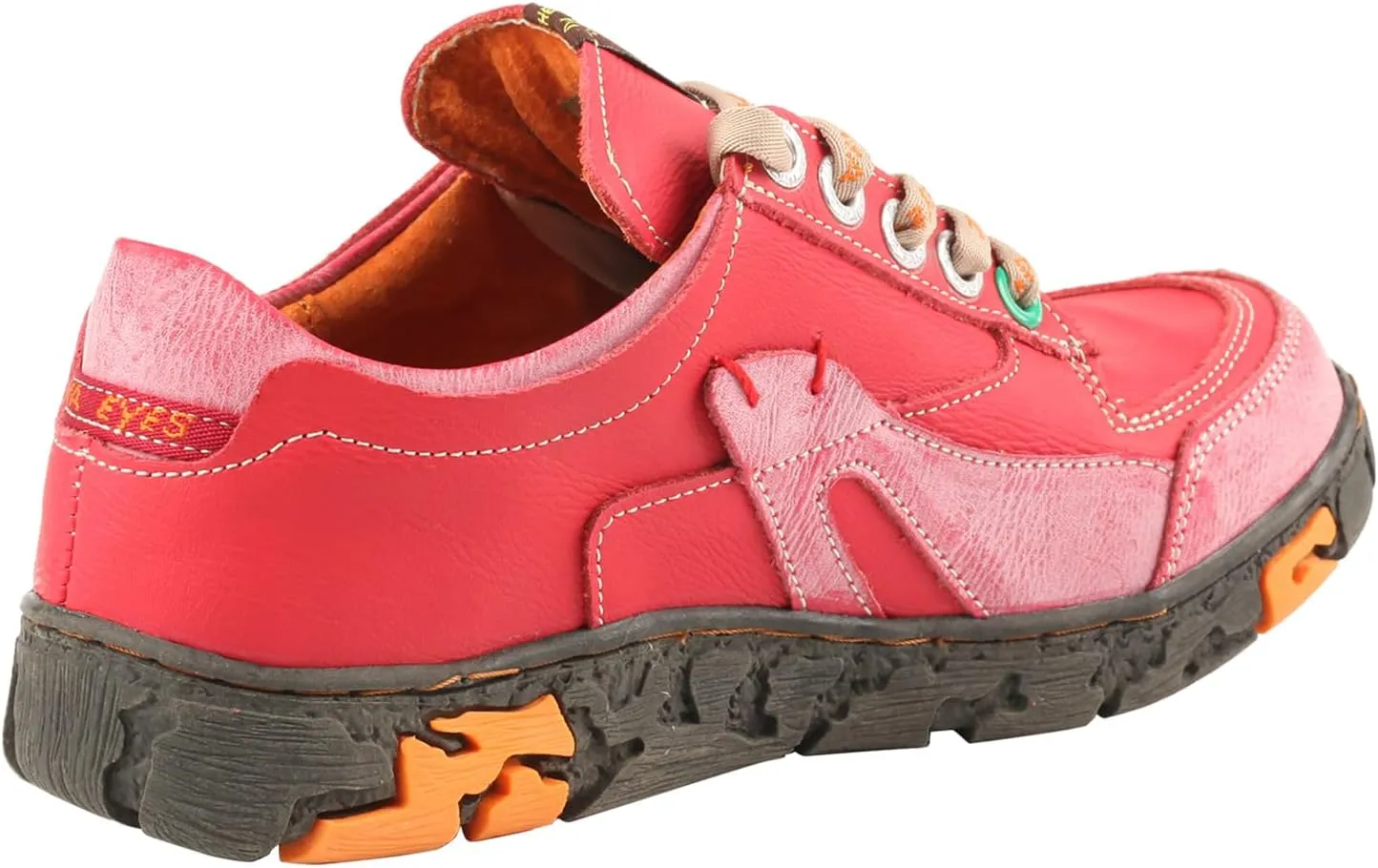 TMA EYES Women's Leather Soft Sole Non-Slip lace-up Walking Shoes
