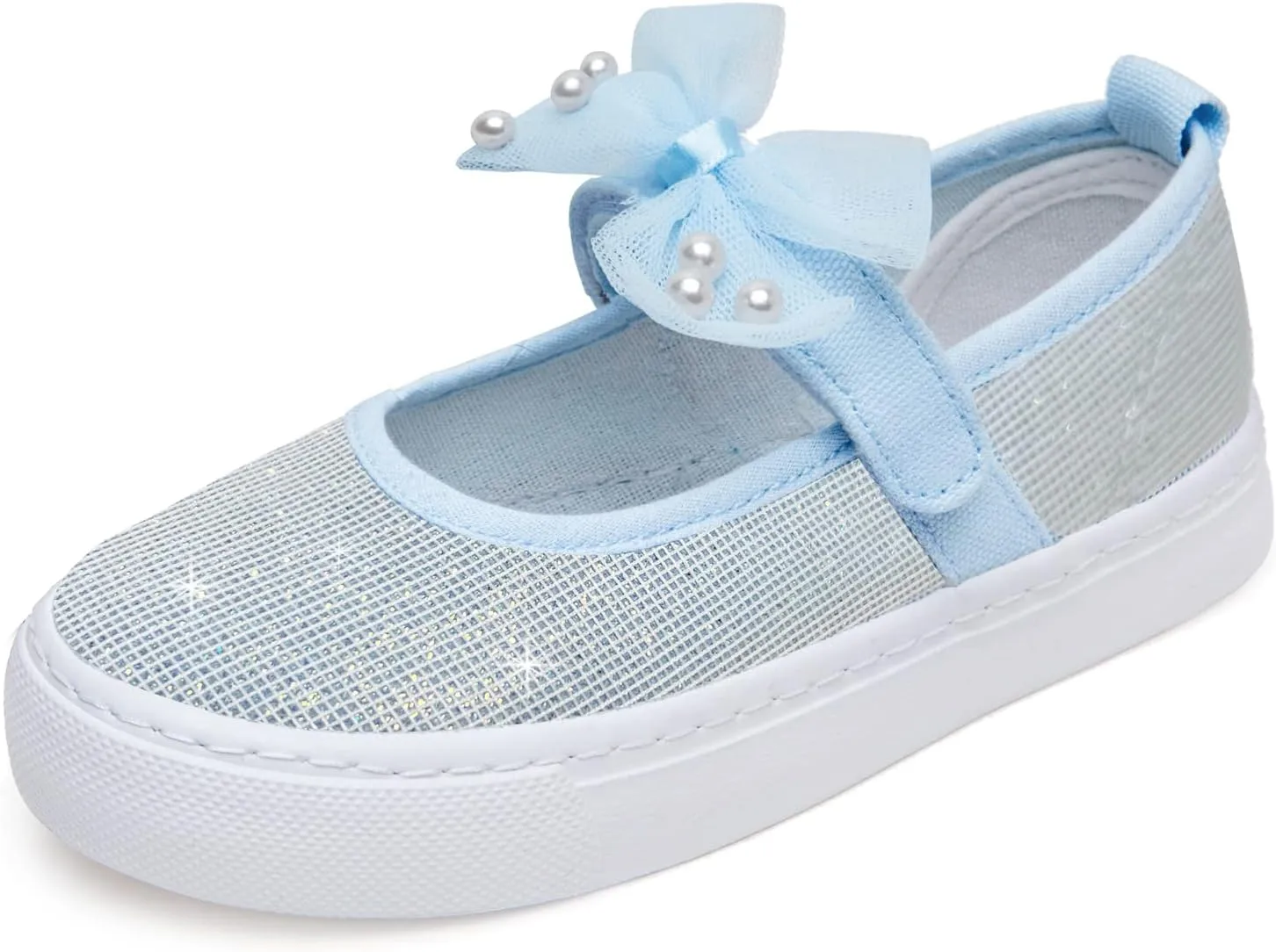 Toandon Toddler Girls Sparkle Glitter Flats Sneakers Age 3-10