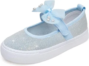 Toandon Toddler Girls Sparkle Glitter Flats Sneakers Age 3-10