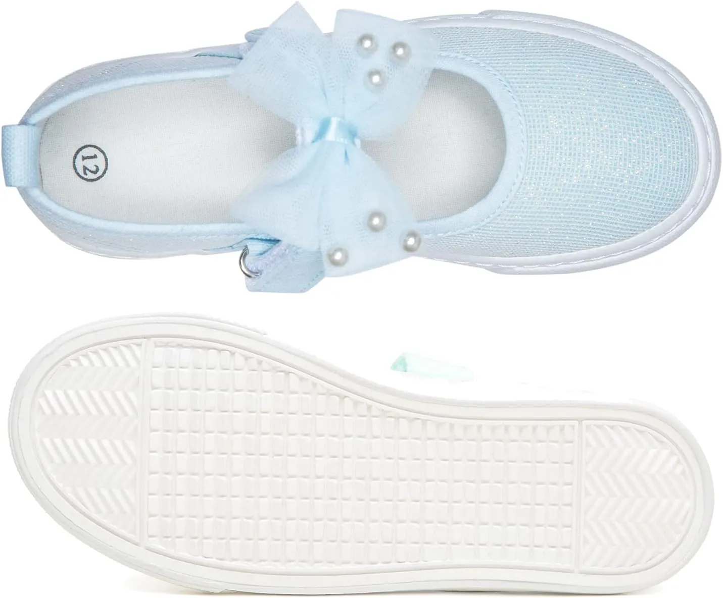 Toandon Toddler Girls Sparkle Glitter Flats Sneakers Age 3-10