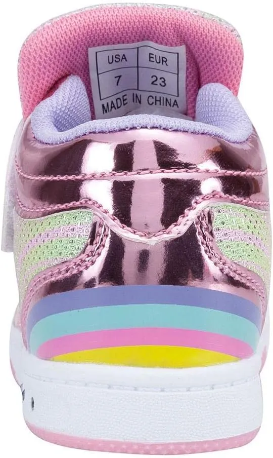 Toddler Glitter Shoes Girl's Flashing Sneakers with Cute Bowknot