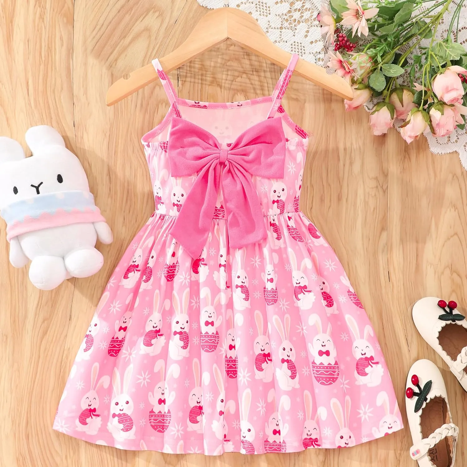Toddler Summer Dress Dinosaur Backless Sundress Baby Girl Bowknot Dresses Birthday Beach Dress