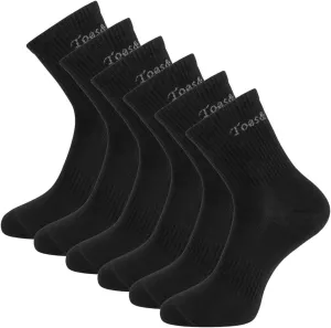 Toes&Feet Men's Anti-Odor Quick-Dry Quarter Crew Athletic and Dress Socks