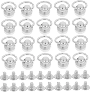 TOKIDNY 20 Sets Belt Ring Monk Head Buckle Phone Case Screws Studs for Leather Repair Practical Leather Craft Rivet DIY Luggage Rivets DIY Purse Bag Buttons Bag Strap Rivets Fasteners