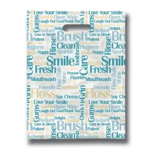 Tooth Talk Dental Giveaway Bags, 8" x 10", 100 Pack