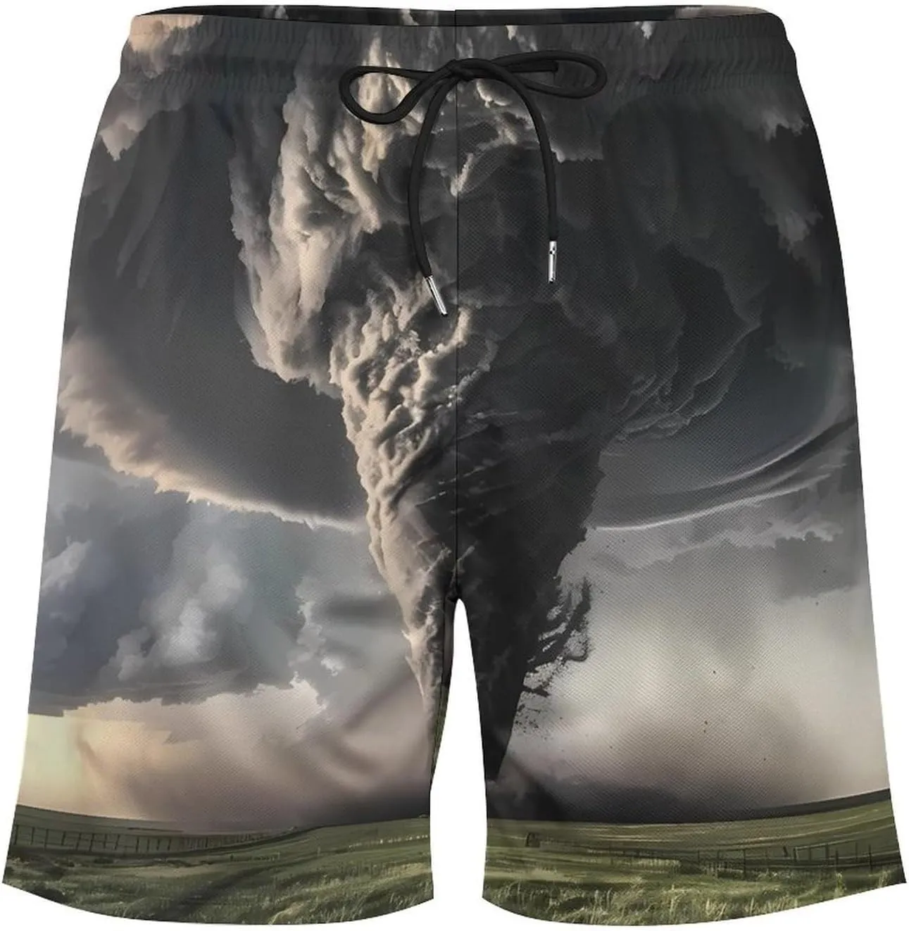 Tornado Thunderstorms Men's Swim Trunks Quick Dry Board Shorts Swimwear Beach Shorts with Compression Liner