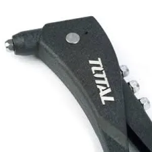 Total 10.5" Aluminium Body Hand Riveter, 4-in-1     (2.4mm, 3.2mm, 4mm, 4.8mm), Sturdy and Durable, One Hand Rivet Tool. Ideal for Metal, Plastic and Leather - THT32105