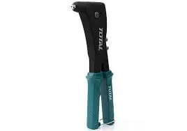 Total 10.5" Aluminium Body Hand Riveter, 4-in-1     (2.4mm, 3.2mm, 4mm, 4.8mm), Sturdy and Durable, One Hand Rivet Tool. Ideal for Metal, Plastic and Leather - THT32105