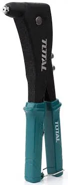 Total 10.5" Aluminium Body Hand Riveter, 4-in-1     (2.4mm, 3.2mm, 4mm, 4.8mm), Sturdy and Durable, One Hand Rivet Tool. Ideal for Metal, Plastic and Leather - THT32105
