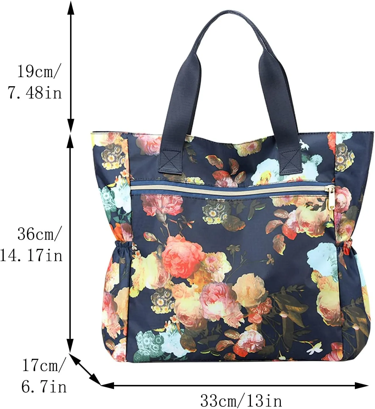 Tote Bag For Women Large Lightweight Nylon Shoulder Handbags And Travel Work Purse Wheeled Tote Bags