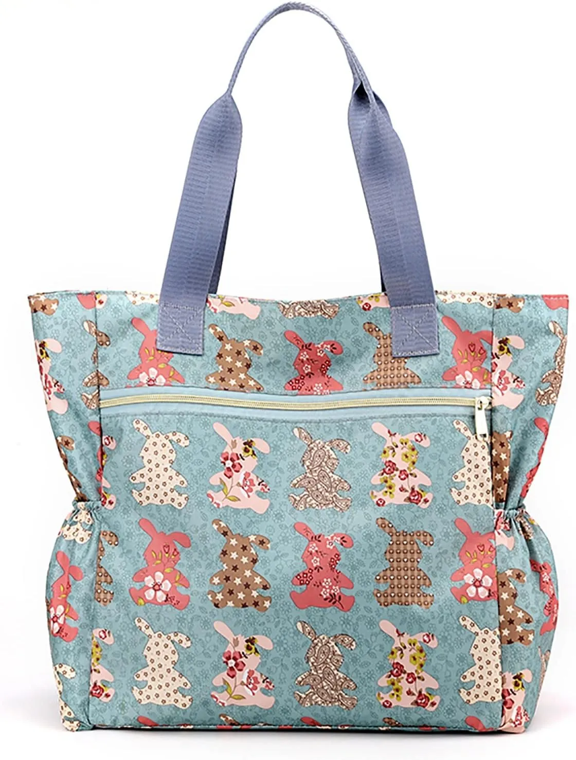Tote Bag For Women Large Lightweight Nylon Shoulder Handbags And Travel Work Purse Wheeled Tote Bags