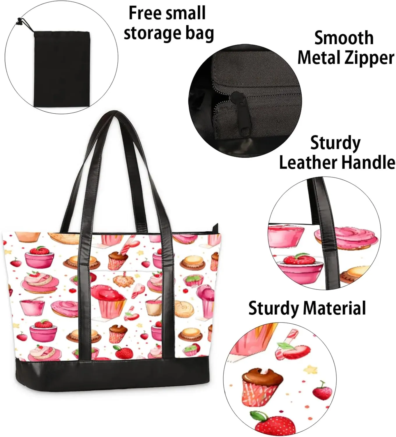 Tote Bag for Women with Zipper, Laptop Tote Bags Laptop Sleeve Case Shoulder Bag Messenger Bags