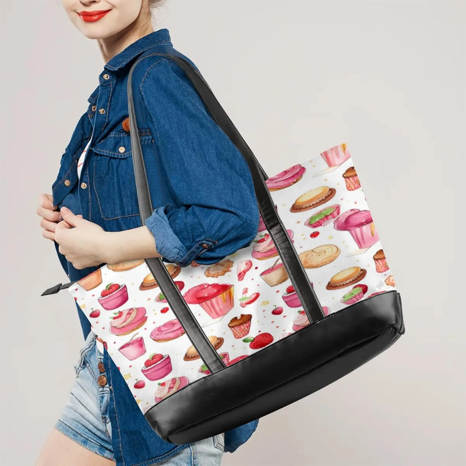 Tote Bag for Women with Zipper, Laptop Tote Bags Laptop Sleeve Case Shoulder Bag Messenger Bags
