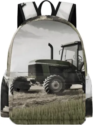 Tractor Agriculture Tranquil Laptop Backpack for Women Lightweight Computer Bag Casual Bag Travel Backpacks for Men
