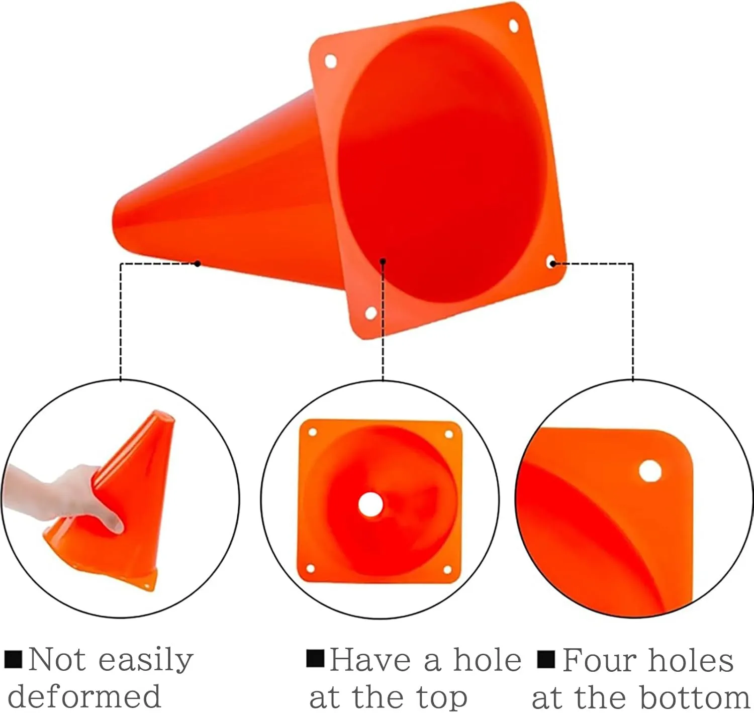 Traffic Cones with Racing Checkered Flags-8 Traffic Cones With Hole on Top, 16 Checkered Flags, Race Car Birthday Party Supplies, Table Centerpiece Decorations, Kids Gift (36PCS)