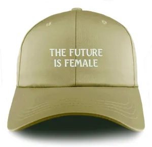 Trendy Apparel Shop The Future is Female Embroidered Structured Satin Adjustable Cap