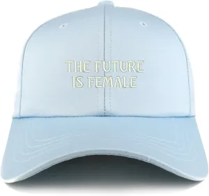 Trendy Apparel Shop The Future is Female Embroidered Structured Satin Adjustable Cap
