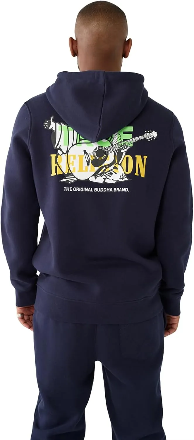 True Religion Men's Big T Zip Up Hoodie