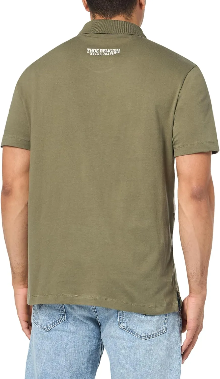 True Religion Men's Ss Paneled Polo