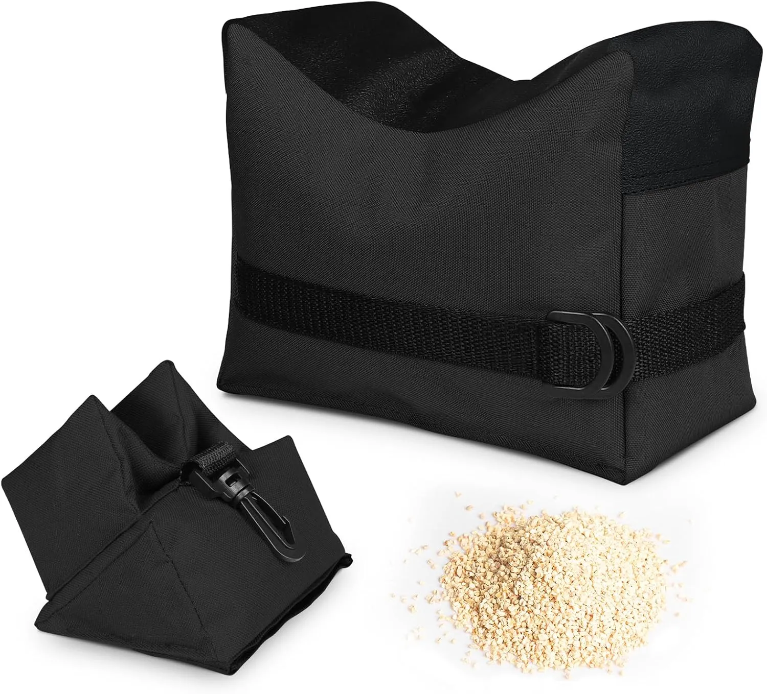 Twod Filled Rest Bags for Target Sports - Bench Rest Front & Rear Support SandBag for Range Shooting