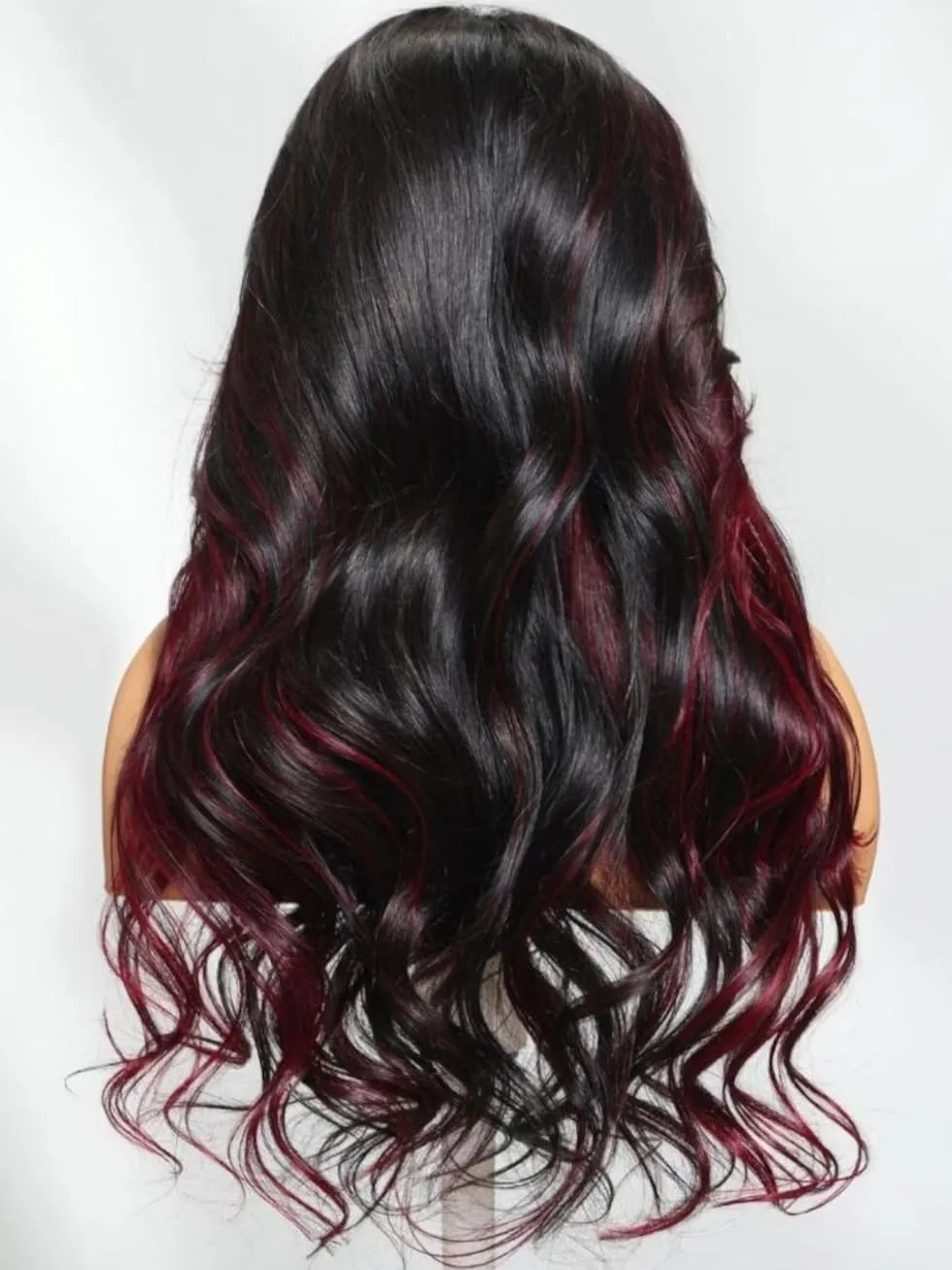 UNICE Burgundy Highlight Bye Bye Knots 7x5 Pre Cut Lace Front Wigs Human Hair Loose Wave Pre Everything Glueless Wig Pre Plucked Bleached Knots with Face Framing Layers 180% Density 16 inch