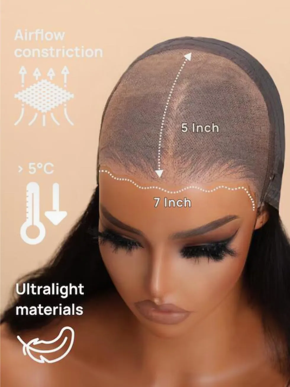 UNICE Reddish Brown Yaki Straight Bob Wig Human Hair Bye Bye Knots Glueless 7x5 Lace Front Wigs Human Hair Pre Plucked Pre Cut Bleached Knots Pre Everything Put On and Go Wig 14 inch