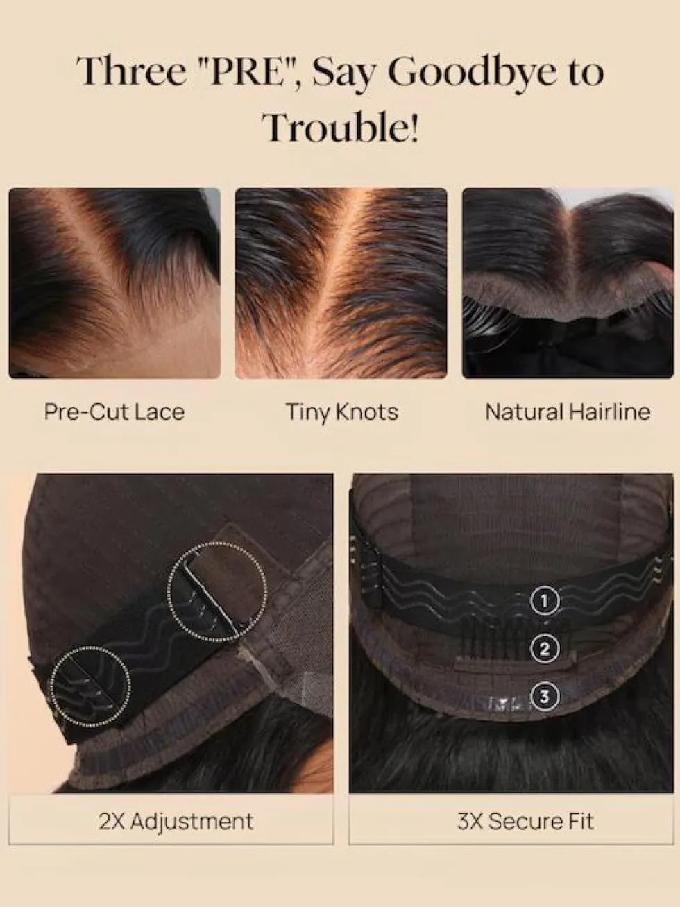 UNICE Reddish Brown Yaki Straight Bob Wig Human Hair Bye Bye Knots Glueless 7x5 Lace Front Wigs Human Hair Pre Plucked Pre Cut Bleached Knots Pre Everything Put On and Go Wig 14 inch