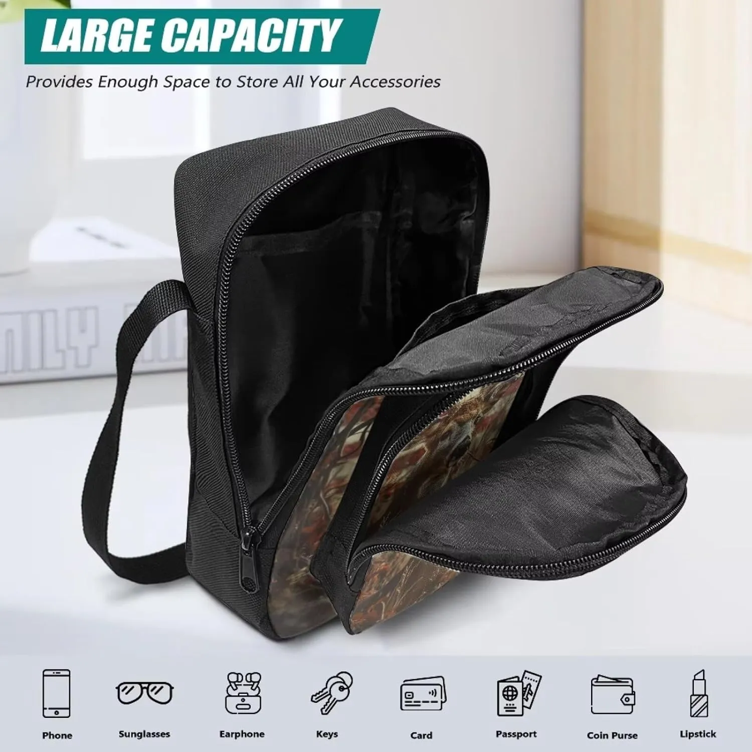 Uourmeti Crossbody Purse Bags for Women Travel Shoulder Bag Small Messenger Bag