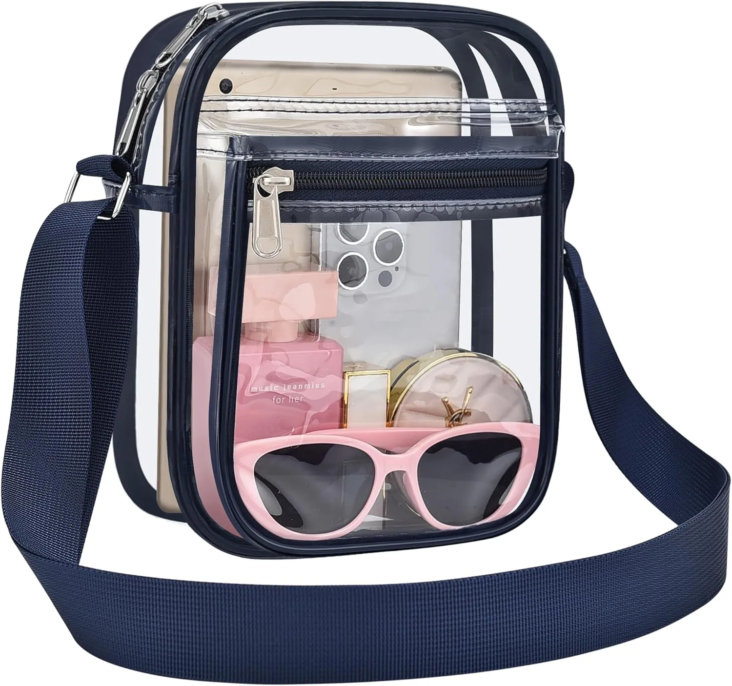 USPECLARE Clear Purse Bag for Stadium Events Clear Messenger Bag for Men and Women