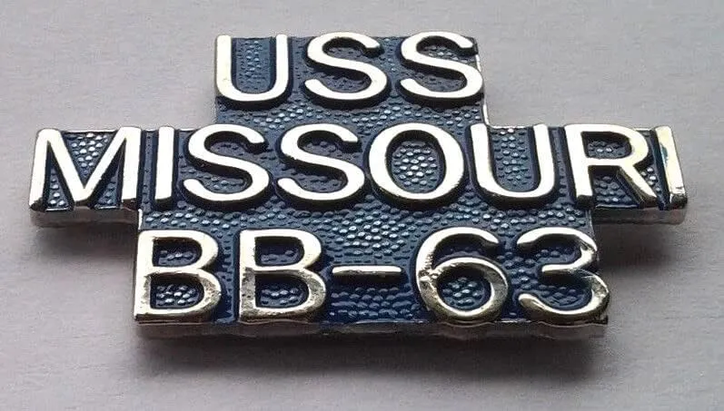 USS Missouri BB-63 Military Hat Pin P14930 EE