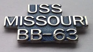 USS Missouri BB-63 Military Hat Pin P14930 EE