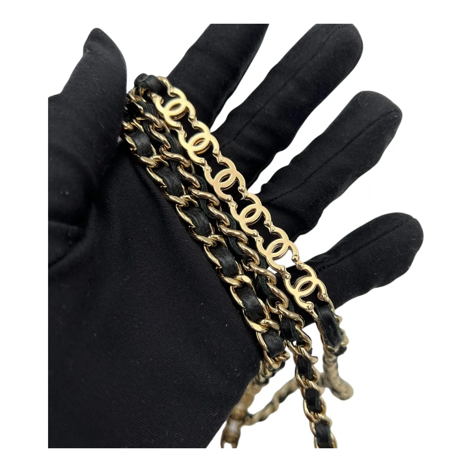 Vanity Crossbody Bag Black in Caviar Leather, Gold hardware