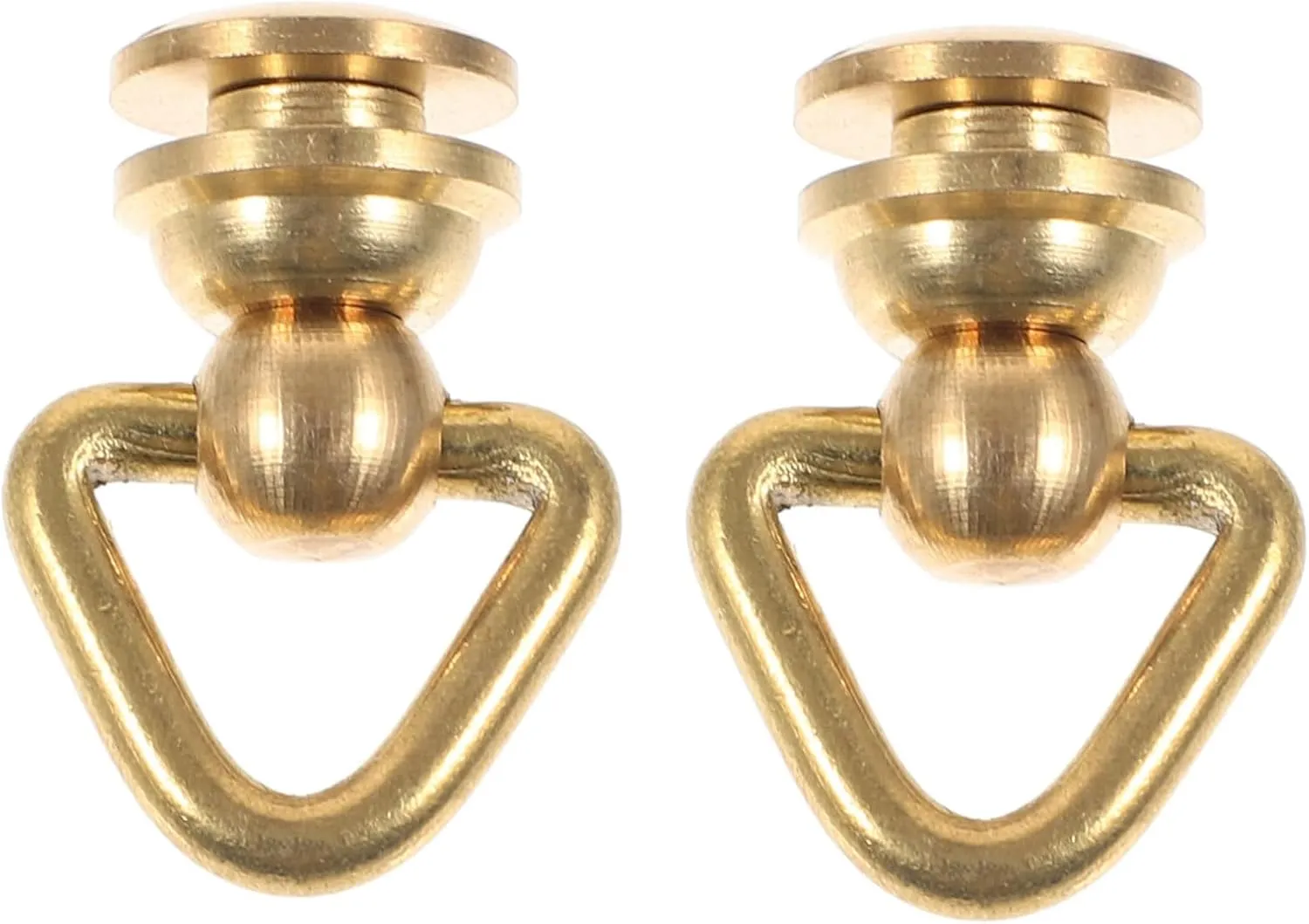 Veemoon 3sets DIY Purse Hardware Metal Rivet Studs Screw Back Rivets Triangle Ring Buckles Leather Craft Fasteners 2pcs*3