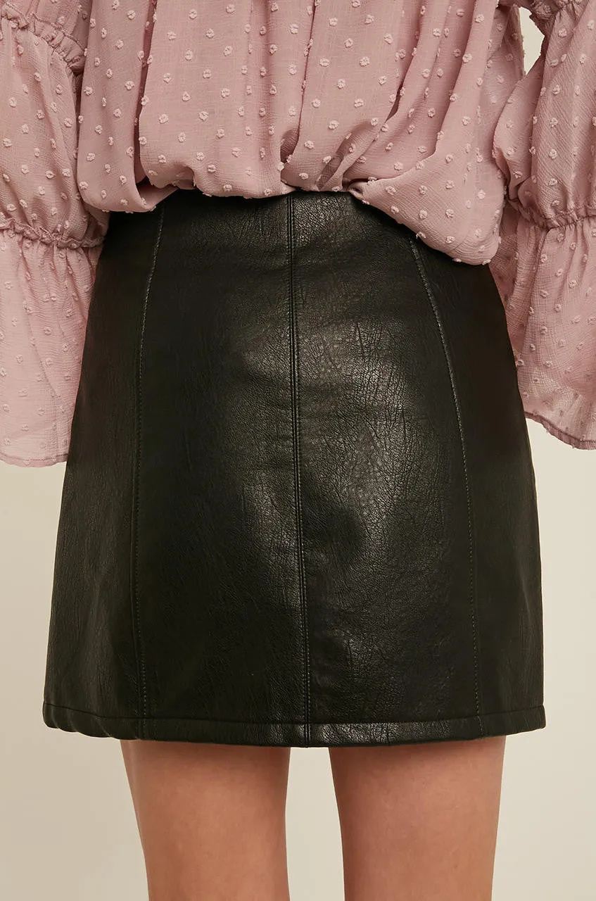 Vegan Leather Mini Skirt
