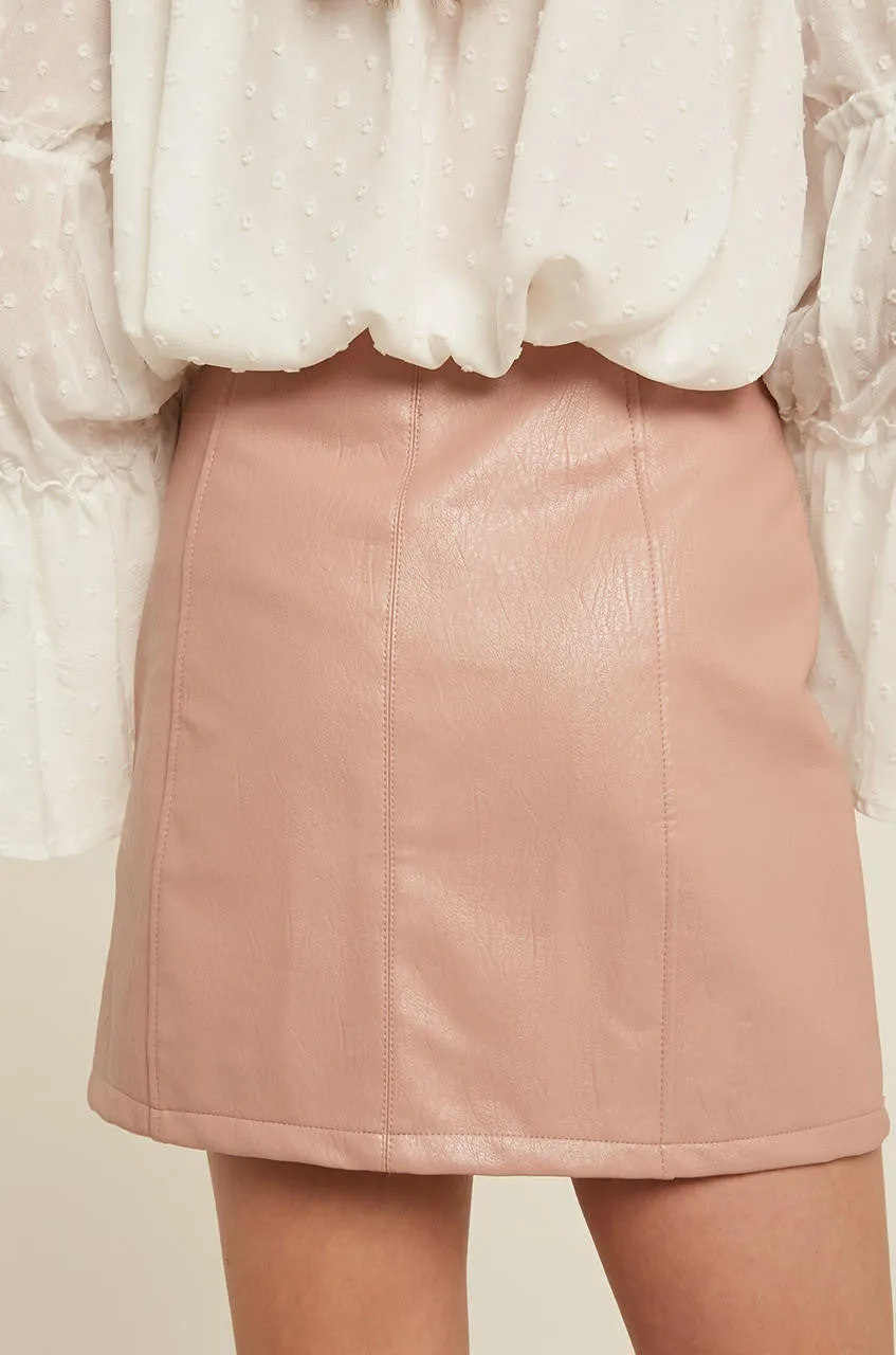 Vegan Leather Mini Skirt