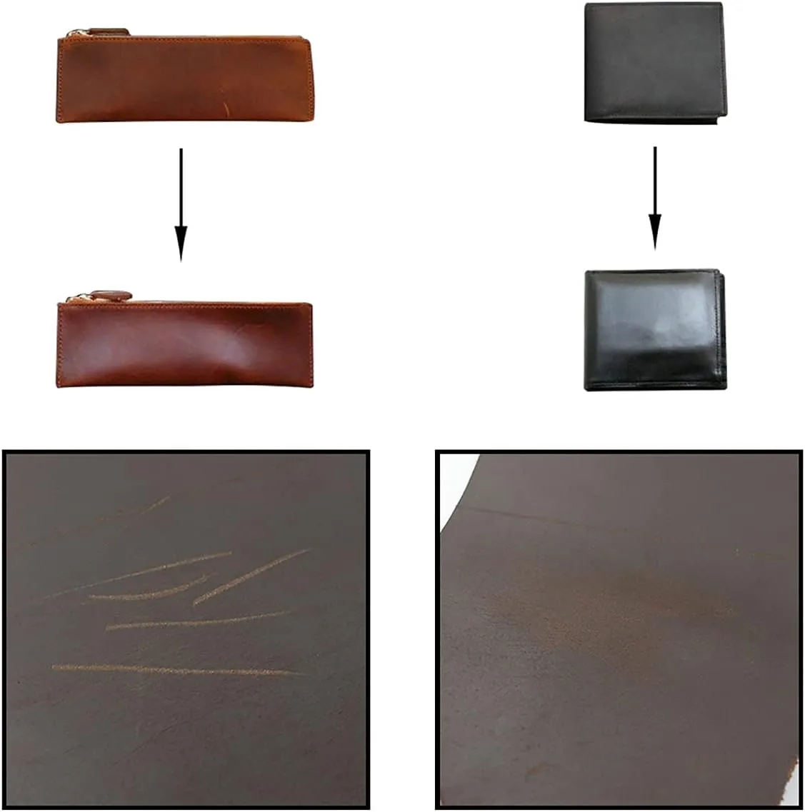 Vegetable Tanned Leather for Crafts, 11.81x15.75 inch Genuine Leather Cowhide Leather for Making DIY Crafts Shoes Belt Bag Wallet,Brown