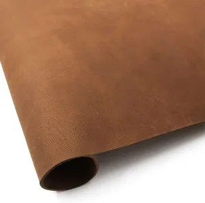 Vegetable Tanned Leather for Crafts, 11.81x15.75 inch Genuine Leather Cowhide Leather for Making DIY Crafts Shoes Belt Bag Wallet,Brown