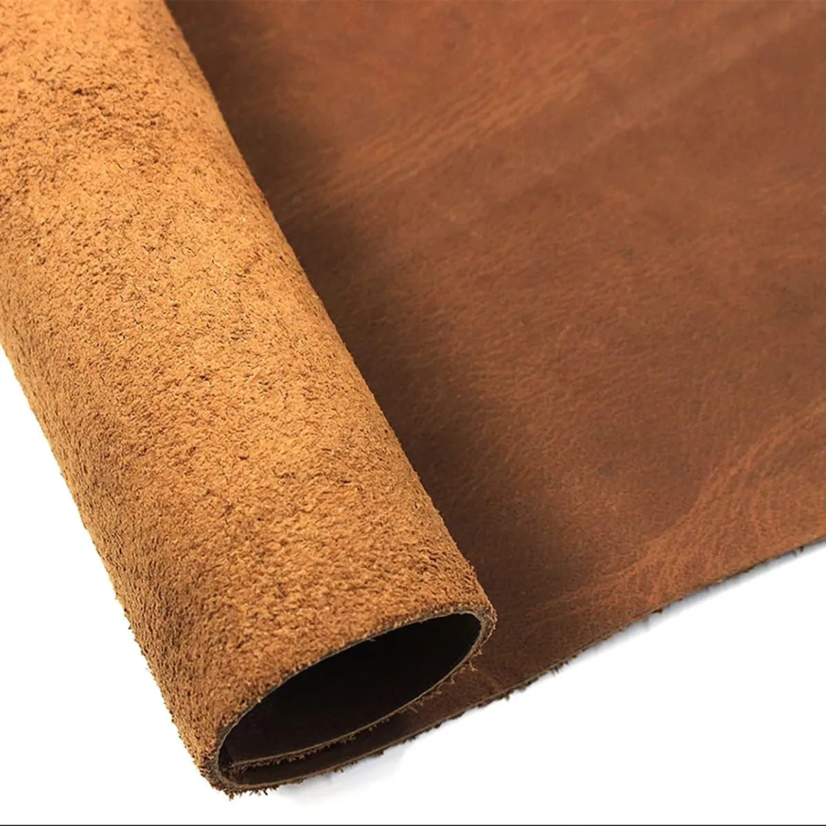 Vegetable Tanned Leather for Crafts, 11.81x15.75 inch Genuine Leather Cowhide Leather for Making DIY Crafts Shoes Belt Bag Wallet,Brown