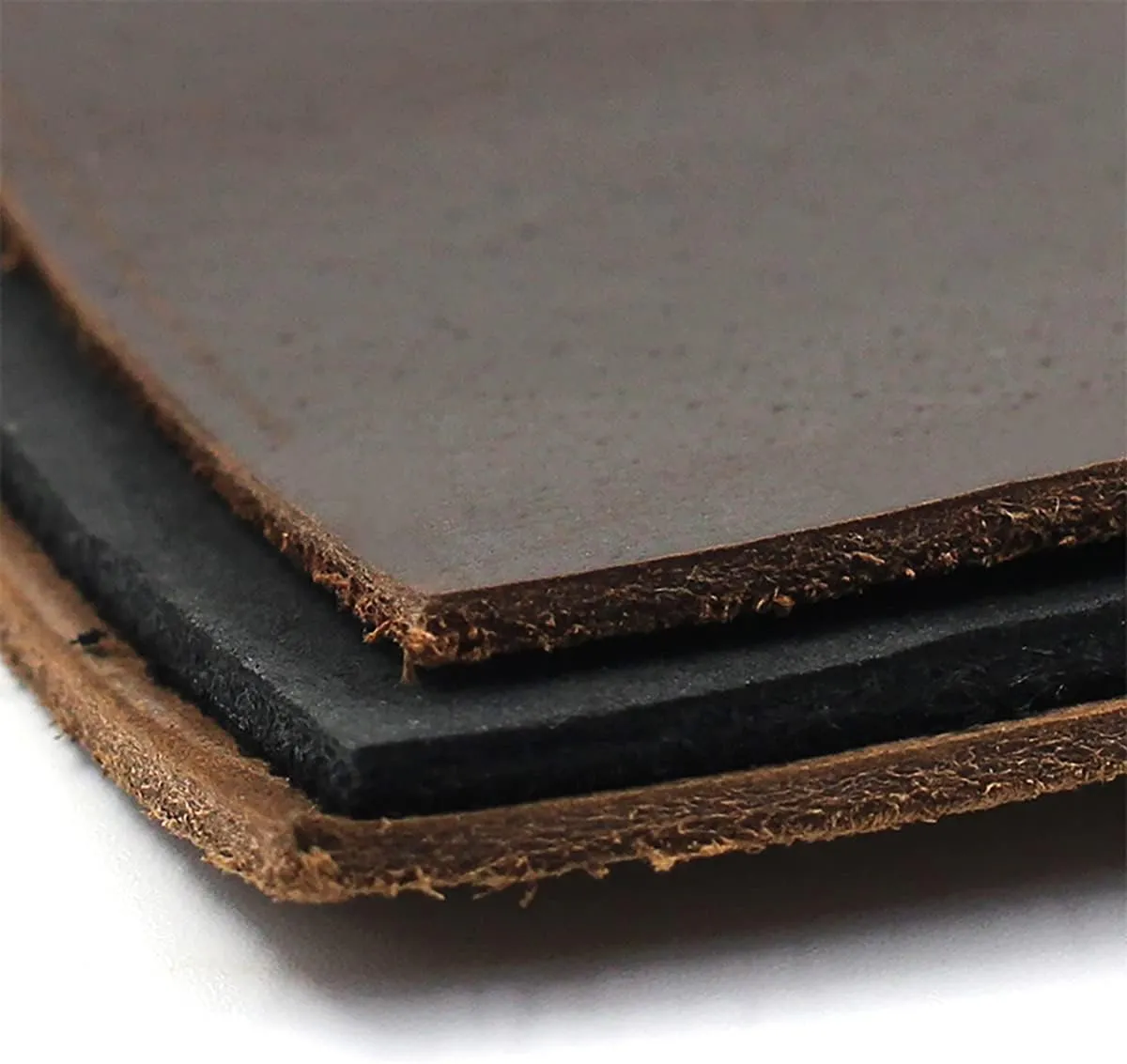 Vegetable Tanned Leather for Crafts, 11.81x15.75 inch Genuine Leather Cowhide Leather for Making DIY Crafts Shoes Belt Bag Wallet,Brown