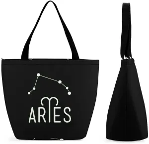 Virgo Constellation Women's Shopping Grocery Tote Bag Handbags Large Shoulder Bags Work Business Travel