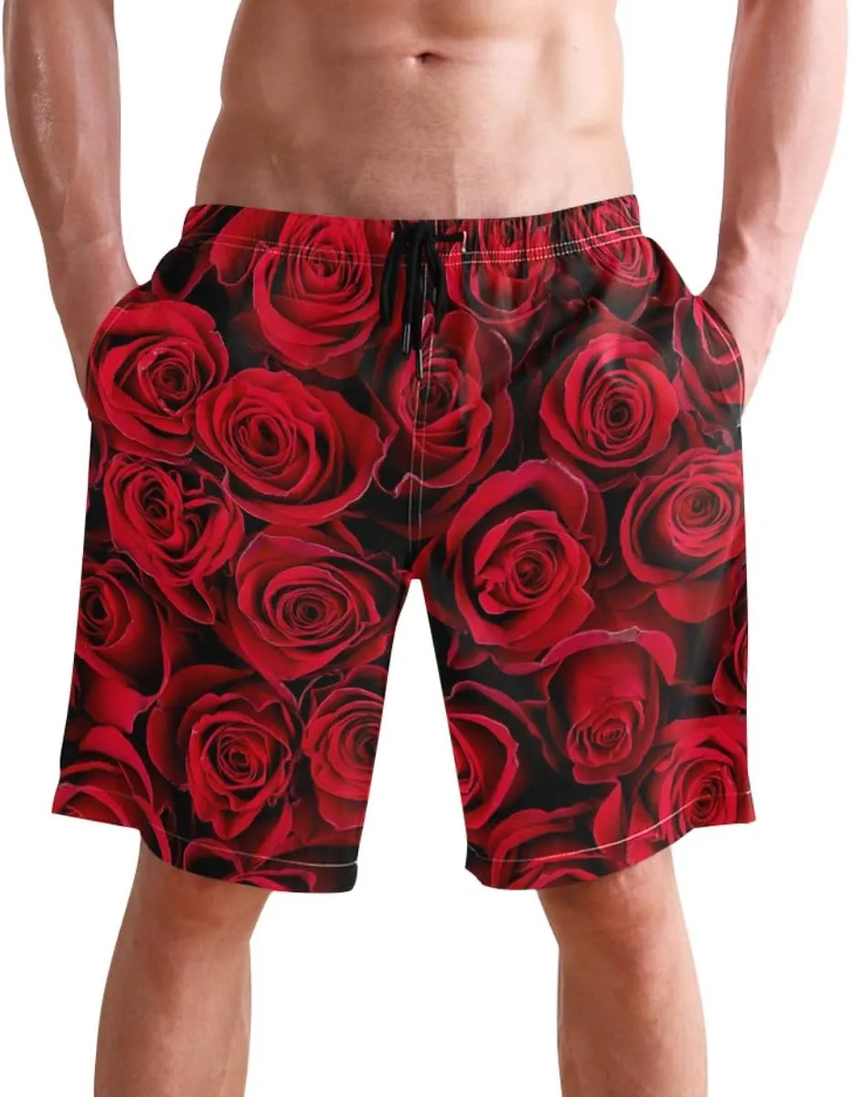 visesunny Men's Novelty Beach Shorts Quick Dry Swimwear Sports Running Swim Board Shorts